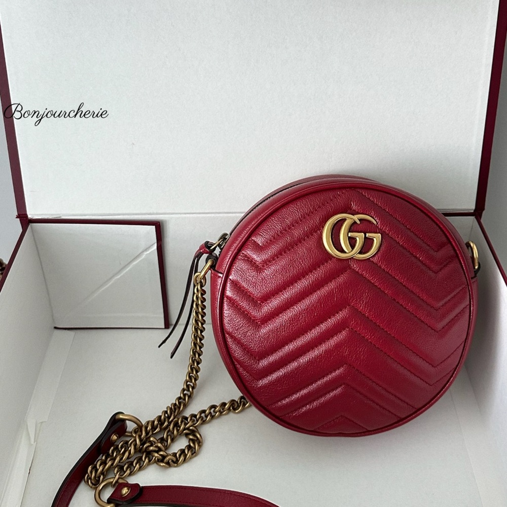 Athentic Gucci Red Quilted crossbody - Picture 12 of 16